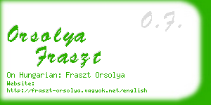 orsolya fraszt business card